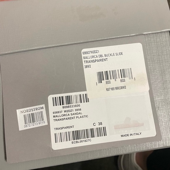 100% Auth BALENCIAGA Mallorca Rubber Transparent Dual-Buckle Slide | US 8/EU 38 - Picture 6 of 6